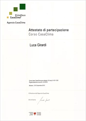 cert1 - Girardi Luca e Mirco s.r.l. Girardi Costruzioni: l’arte del costruire